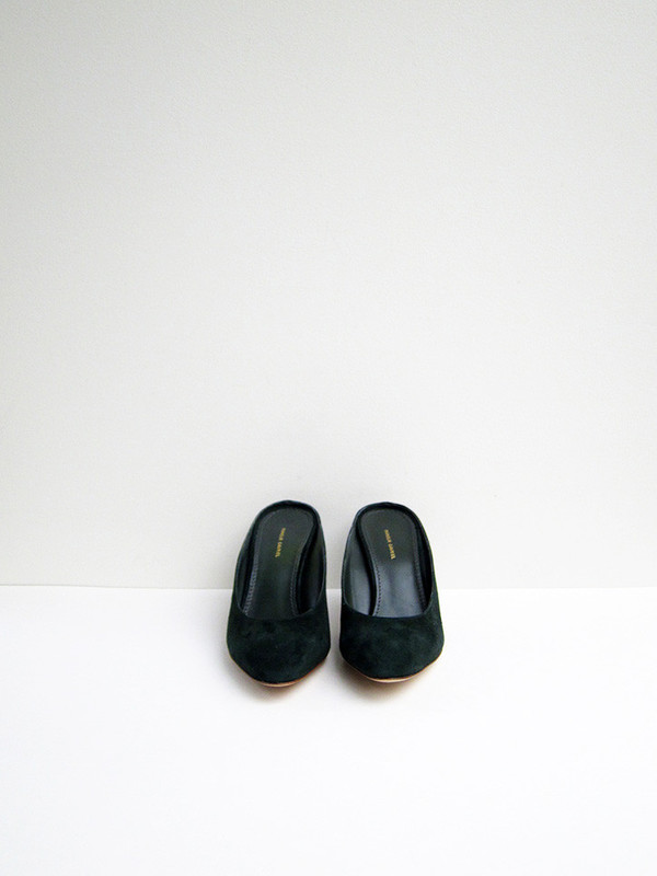Mansur Gavriel Classic Heel Slipper, Moss Suede Mansur Gavriel Classic Heel Slipper, Moss Suede