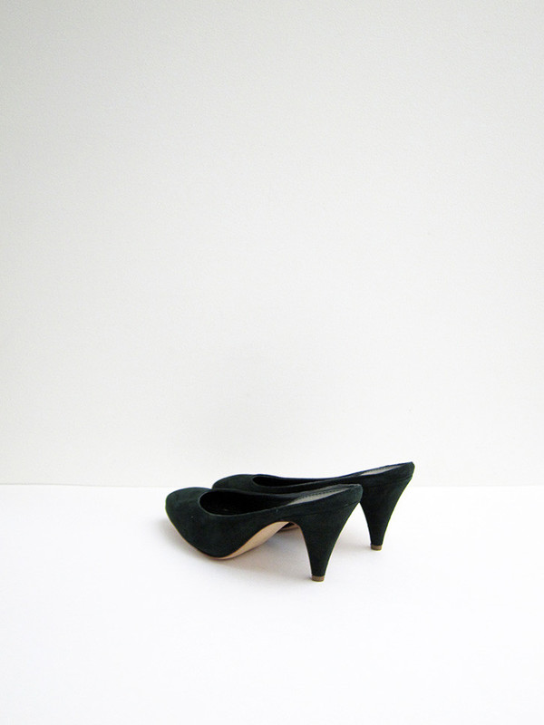 Mansur Gavriel Classic Heel Slipper, Moss Suede Mansur Gavriel Classic Heel Slipper, Moss Suede