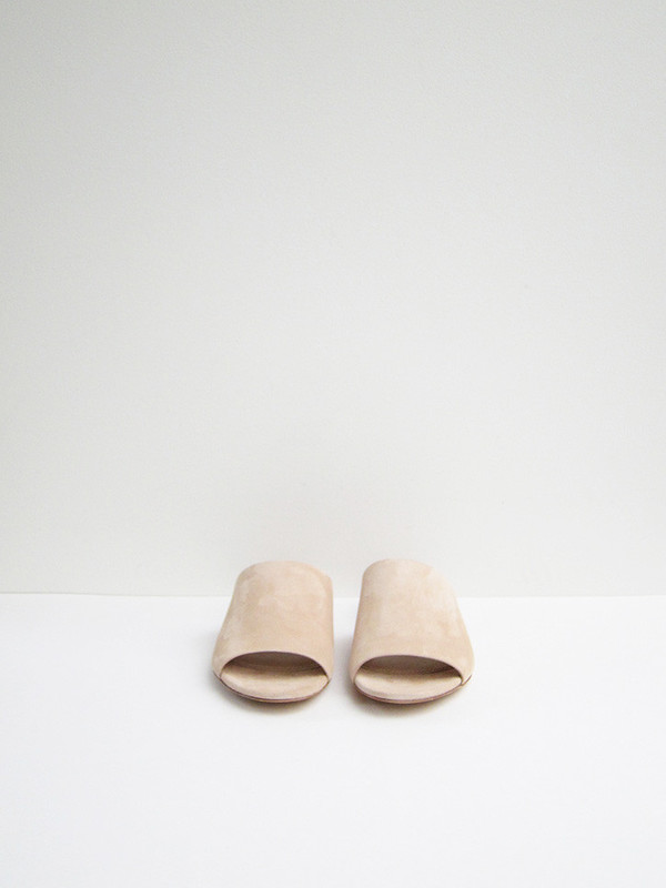 Mansur Gavriel Flat Mule, Sand Suede Mansur Gavriel Flat Mule, Sand Suede