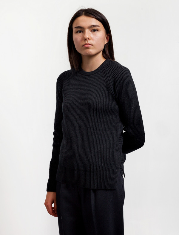 Norse Projects Hege Lambswool Sweater Black Norse Projects Hege Lambswool Sweater Black
