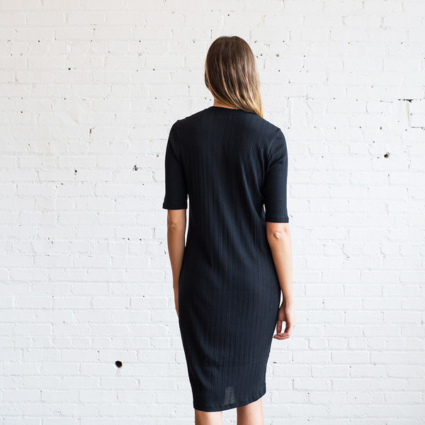 6397 Rib Henley Dress 6397 Rib Henley Dress