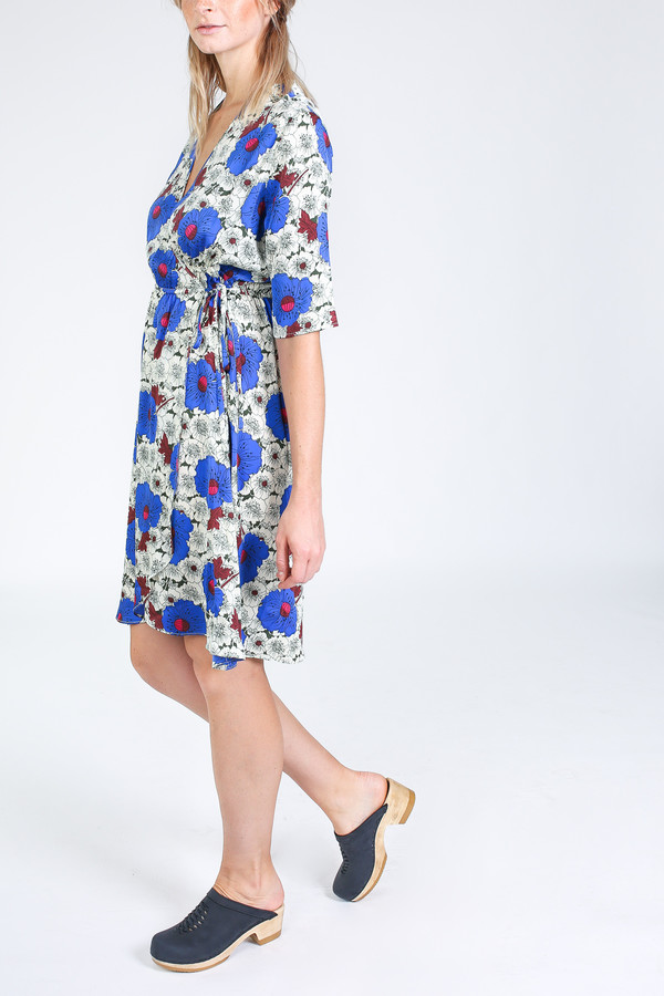 Tracy Reese Elbow Sleeve Wrap Dress in velvet night Tracy Reese Elbow Sleeve Wrap Dress in velvet night