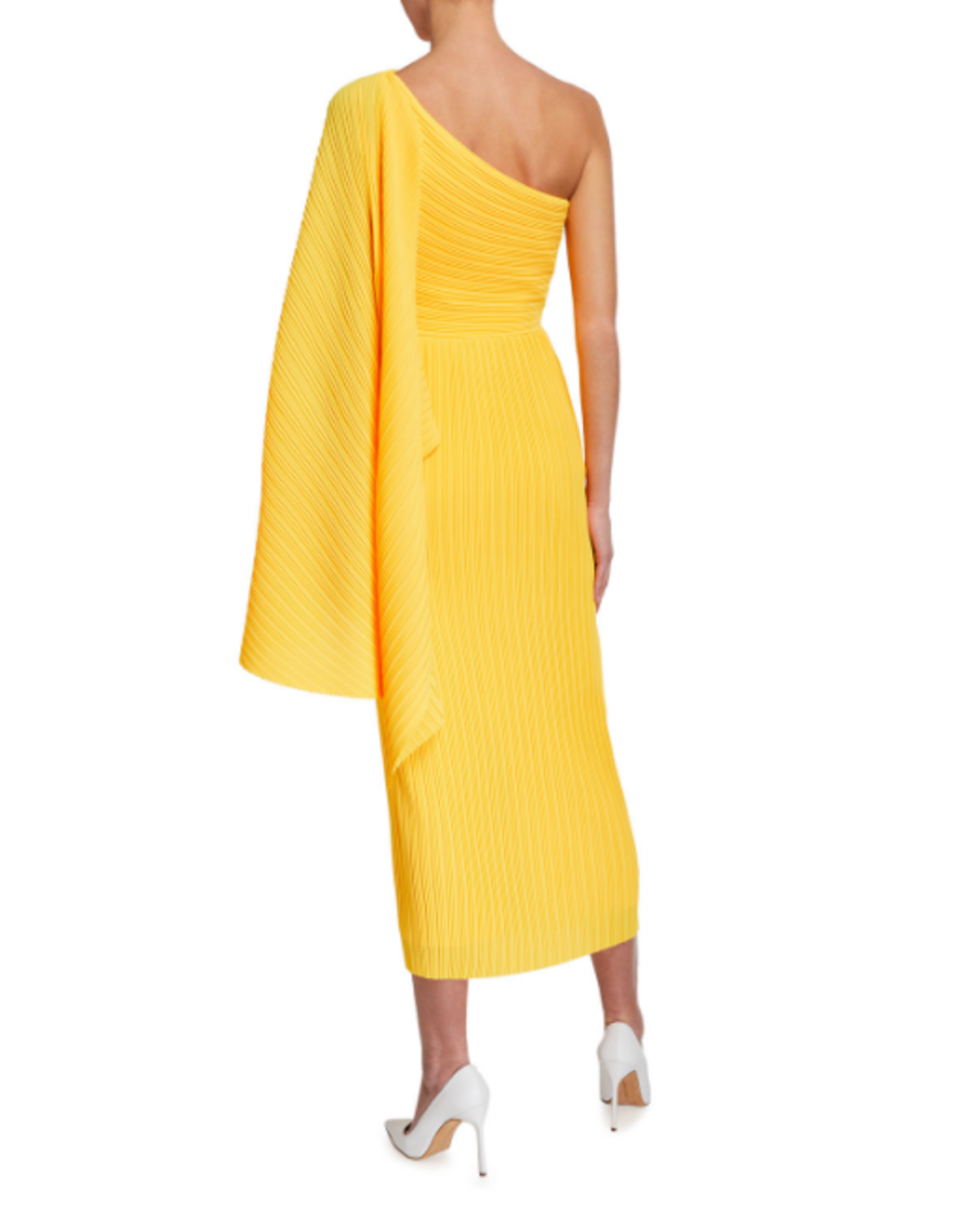 Solace London Lila Midi Dress - Yellow 