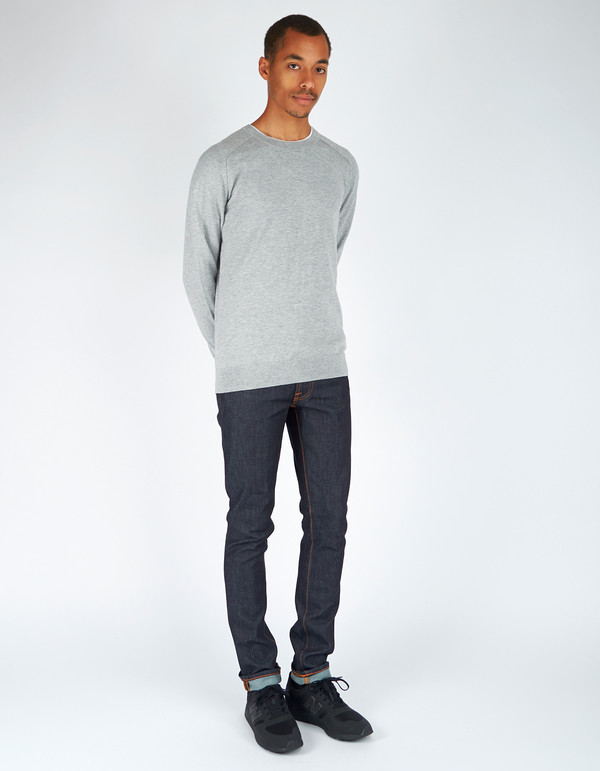 Filippa K Cotton Merino Sweater Light Grey Melange Filippa K Cotton Merino Sweater Light Grey Melange