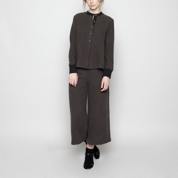 7115 by Szeki Fall Jumper - Linen - Charcoal FW16 7115 by Szeki Fall Jumper - Linen - Charcoal FW16
