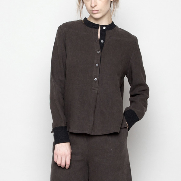 7115 by Szeki Fall Jumper - Linen - Charcoal FW16 7115 by Szeki Fall Jumper - Linen - Charcoal FW16