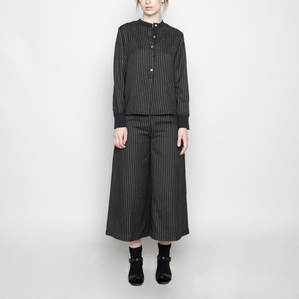7115 by Szeki Wide-Legged Cropped Trouser- Stripe FW16 7115 by Szeki Wide-Legged Cropped Trouser- Stripe FW16