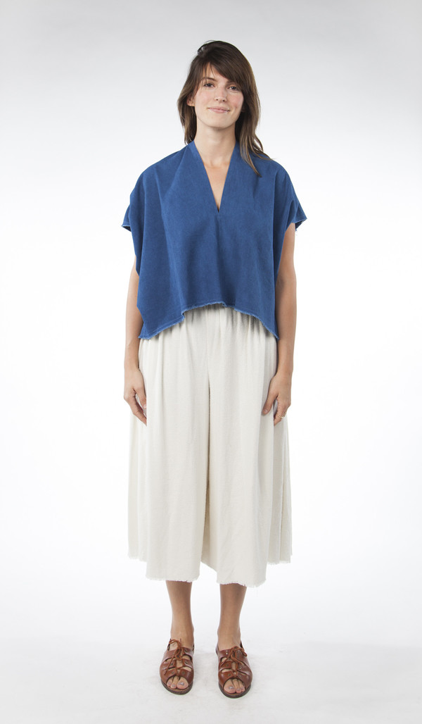 Miranda Bennett Everyday Top, Cropped, Denim in Indigo Miranda Bennett Everyday Top, Cropped, Denim in Indigo