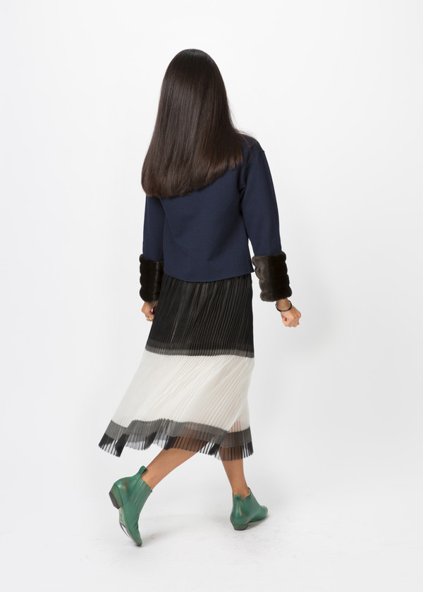 Harvey Faircloth Faux Fur Cuff Pullover Harvey Faircloth Faux Fur Cuff Pullover