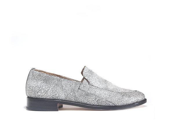 zou xou Loafer in Pearl Crackle zou xou Loafer in Pearl Crackle