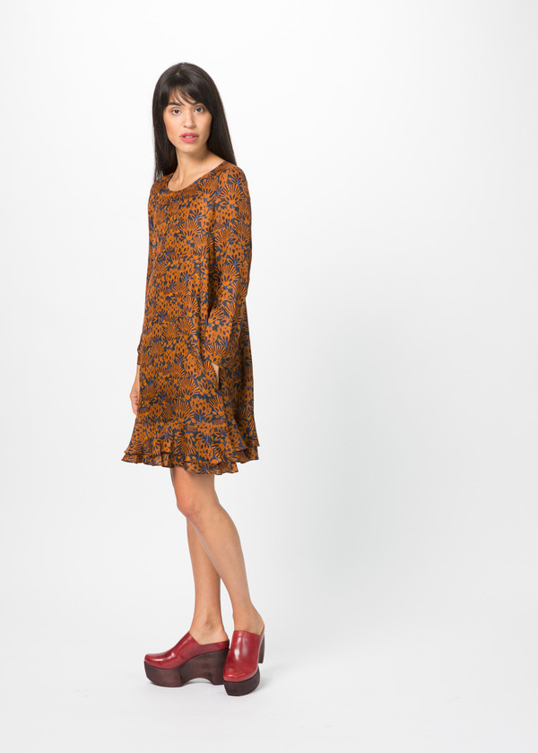 Odeeh Ruffle Hem A-Line Dress Odeeh Ruffle Hem A-Line Dress