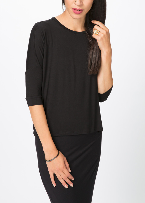 Organic by John Patrick Slim Sleeve Viscose Tee Organic by John Patrick Slim Sleeve Viscose Tee