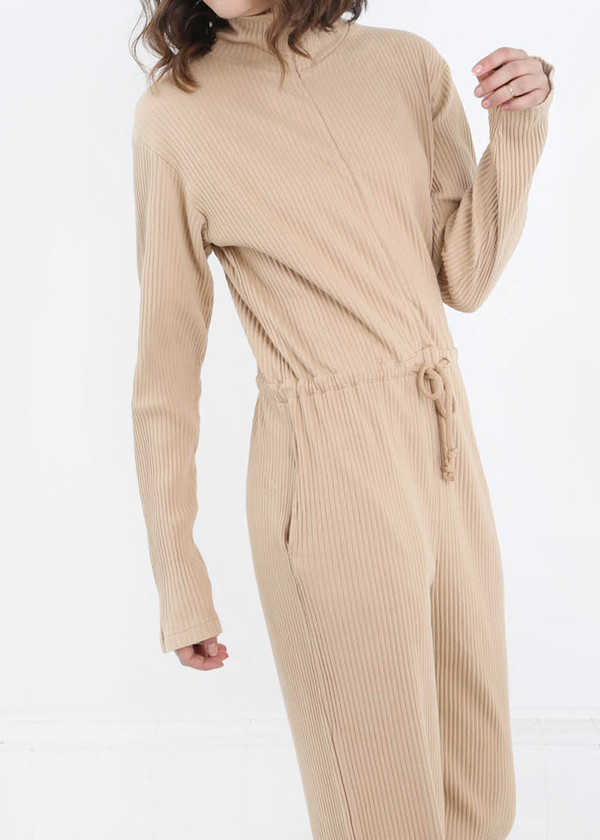 Baserange Nude Doha Ribbed Jumpsuit Baserange Nude Doha Ribbed Jumpsuit