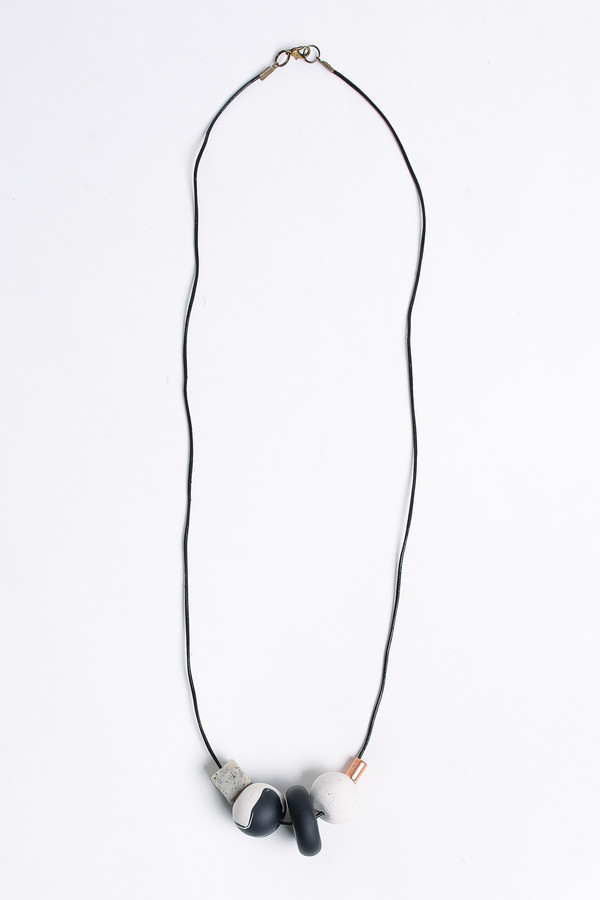 Pepper Train The Everyday Necklace in black/white/stone Pepper Train The Everyday Necklace in black/white/stone