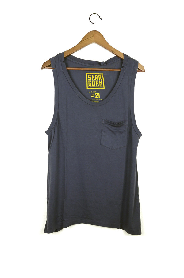 Skargorn #21 Sleeveless Tee, Indigo Wash Skargorn #21 Sleeveless Tee, Indigo Wash