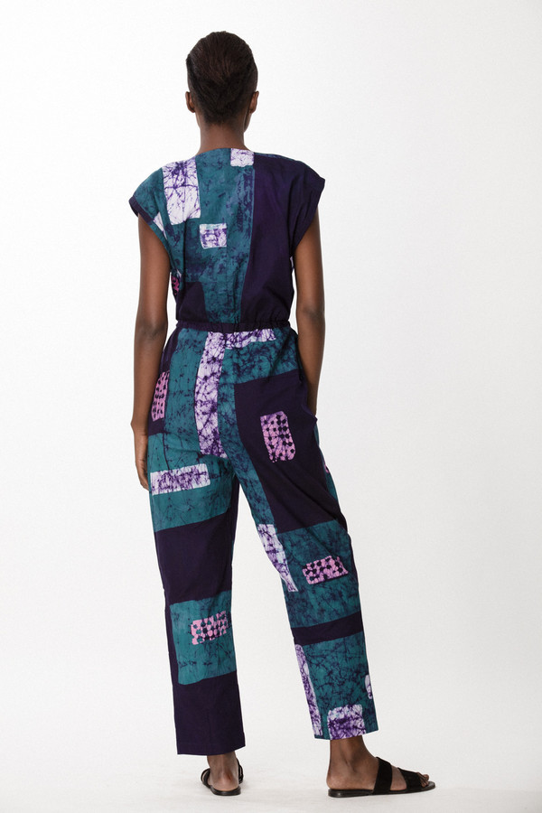 Osei-Duro Accra Romper in Navy Rubics Osei-Duro Accra Romper in Navy Rubics
