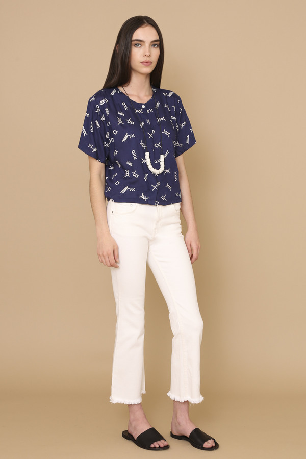 Osei-Duro Adaka Top in Cobalt Jot Osei-Duro Adaka Top in Cobalt Jot