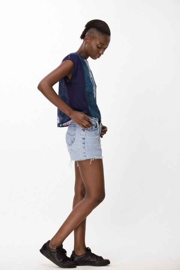 Osei-Duro Maena Shell in Navy Rubics Osei-Duro Maena Shell in Navy Rubics