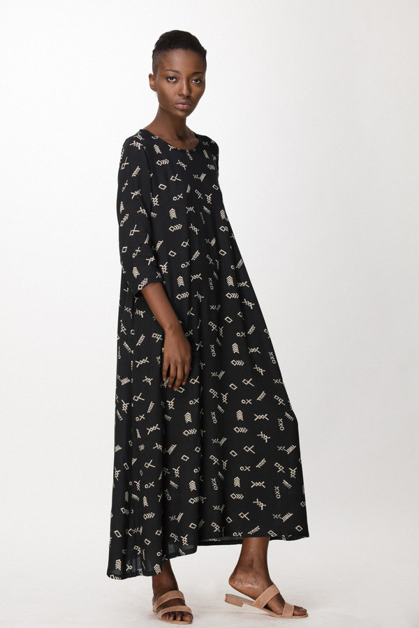 Osei-Duro Nima Dress in Black Jot Osei-Duro Nima Dress in Black Jot