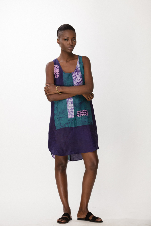 Osei-Duro Runa Dress in Navy Rubics Osei-Duro Runa Dress in Navy Rubics