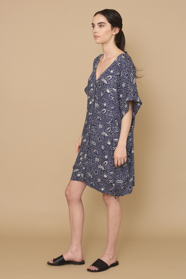 Osei-Duro Toss Kimono in Cobalt Doodlebop Osei-Duro Toss Kimono in Cobalt Doodlebop
