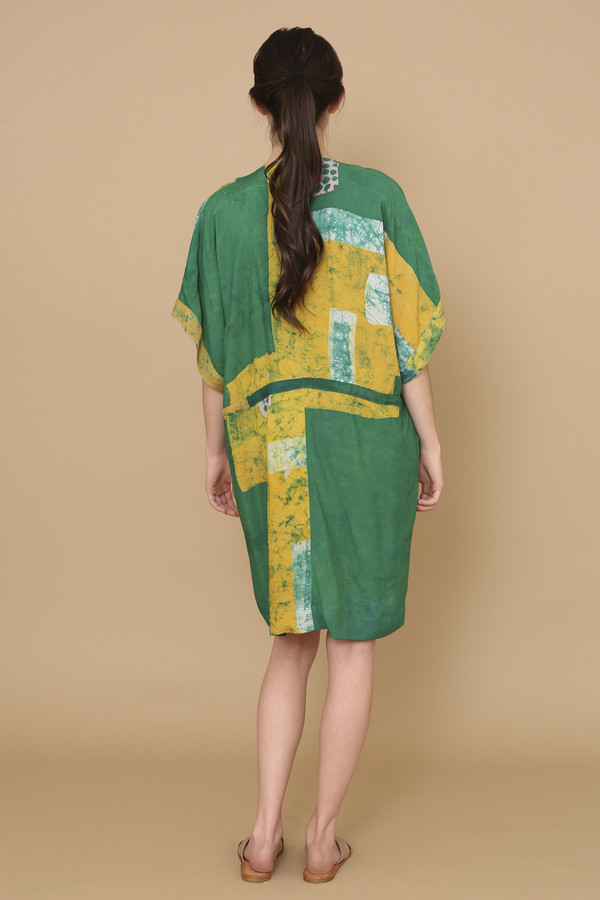 Osei-Duro Toss Kimono in Green Rubics Osei-Duro Toss Kimono in Green Rubics