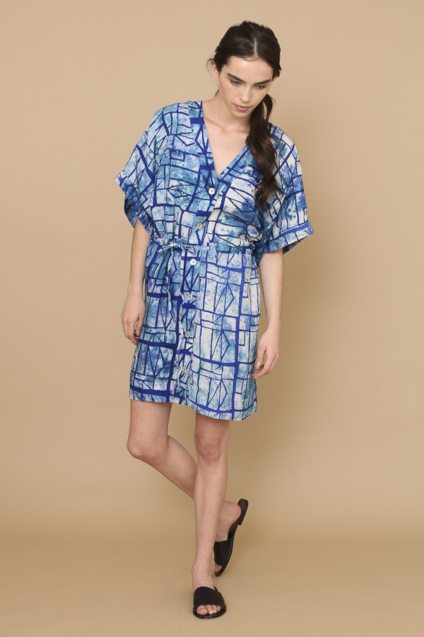 Osei-Duro Toss Kimono in Waterbolt Osei-Duro Toss Kimono in Waterbolt