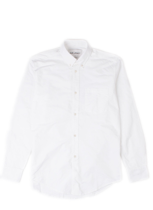 Men's Our Legacy 1940's Shirt Heavy White Oxford Men's Our Legacy 1940's Shirt Heavy White Oxford