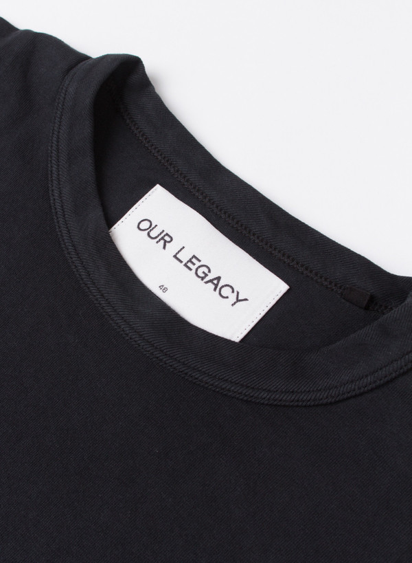 Our Legacy Perfect Tee Washed Black Army Jersey Our Legacy Perfect Tee Washed Black Army Jersey