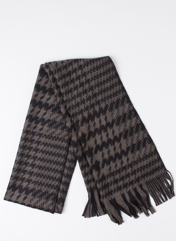 Our Legacy Scarf Black/Mudd Houndstooth Our Legacy Scarf Black/Mudd Houndstooth