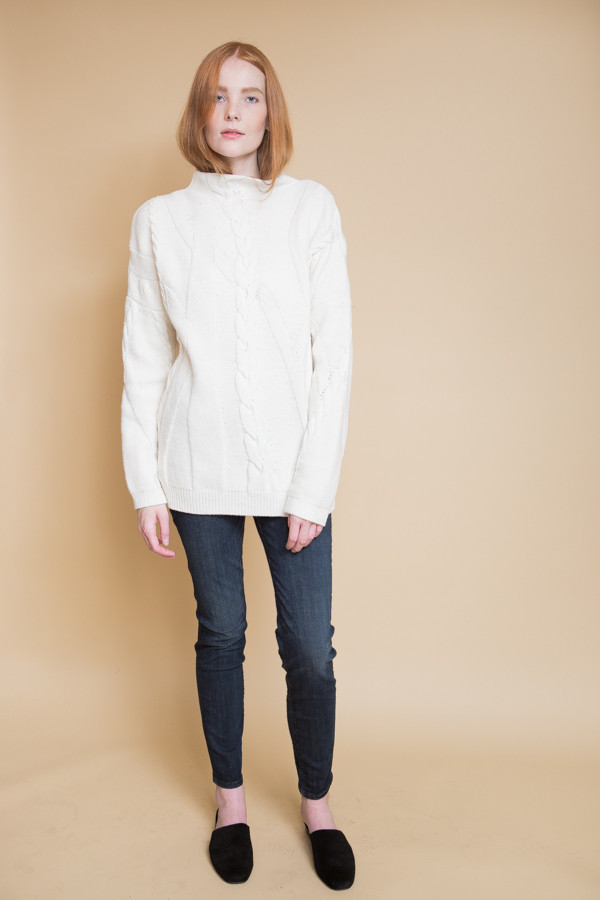 Reality Studio Cable Pullover / Creme Reality Studio Cable Pullover / Creme