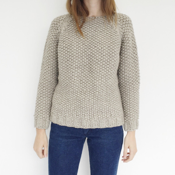 Han Starnes Light Grey Andean Sweater Han Starnes Light Grey Andean Sweater