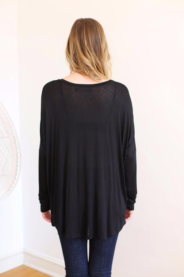 Margaux Lonnberg Ines Long Sleeve Tee in Black Margaux Lonnberg Ines Long Sleeve Tee in Black