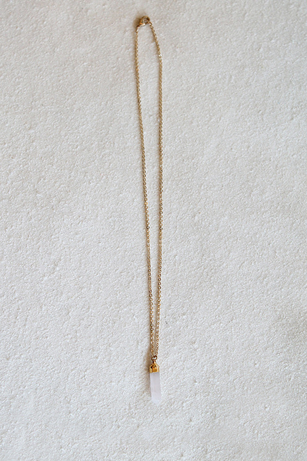 sheila b baby rose quartz necklace sheila b baby rose quartz necklace