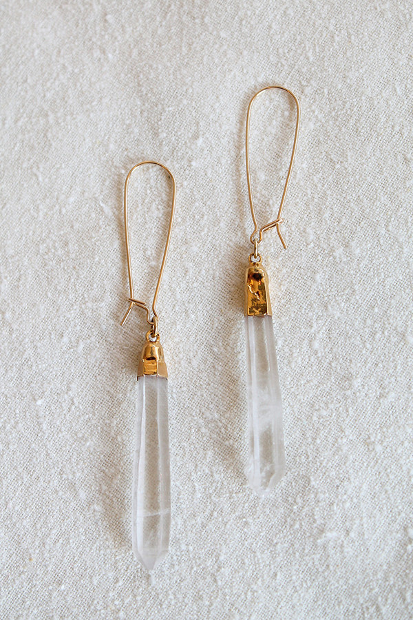 sheila b lemurian quartz earring sheila b lemurian quartz earring