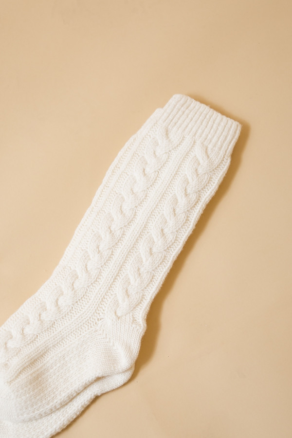 Reality Studio Cable Socks - Creme Reality Studio Cable Socks - Creme