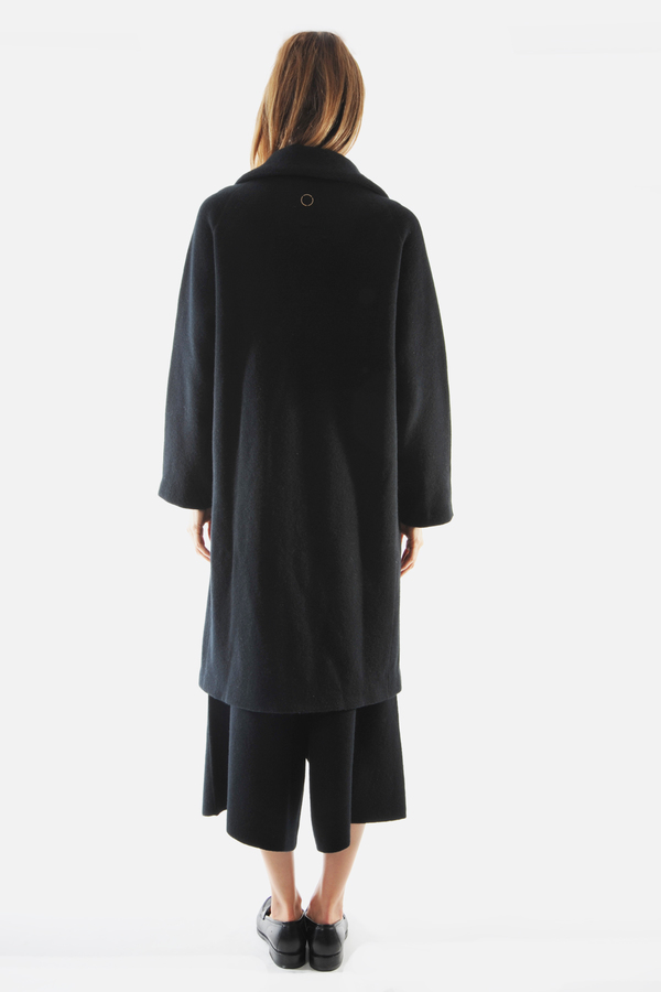Black Cashmere Martel Coat by Oyuna Black Cashmere Martel Coat by Oyuna