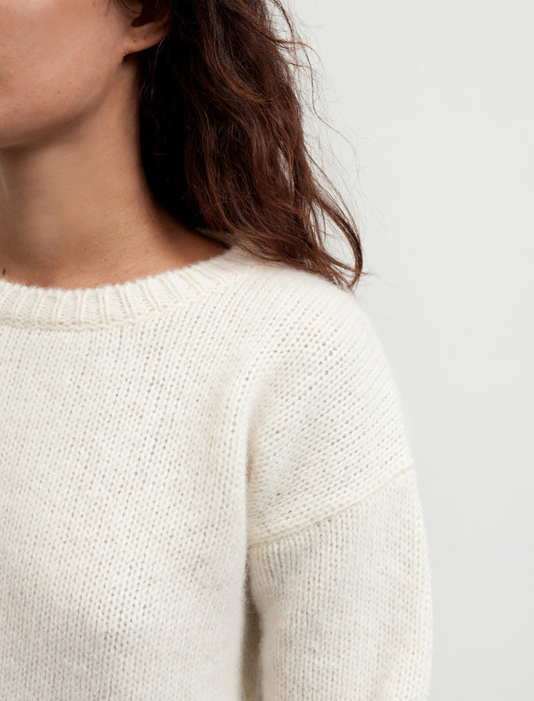 Cristaseya Womens Shetland Sweater White Cristaseya Womens Shetland Sweater White