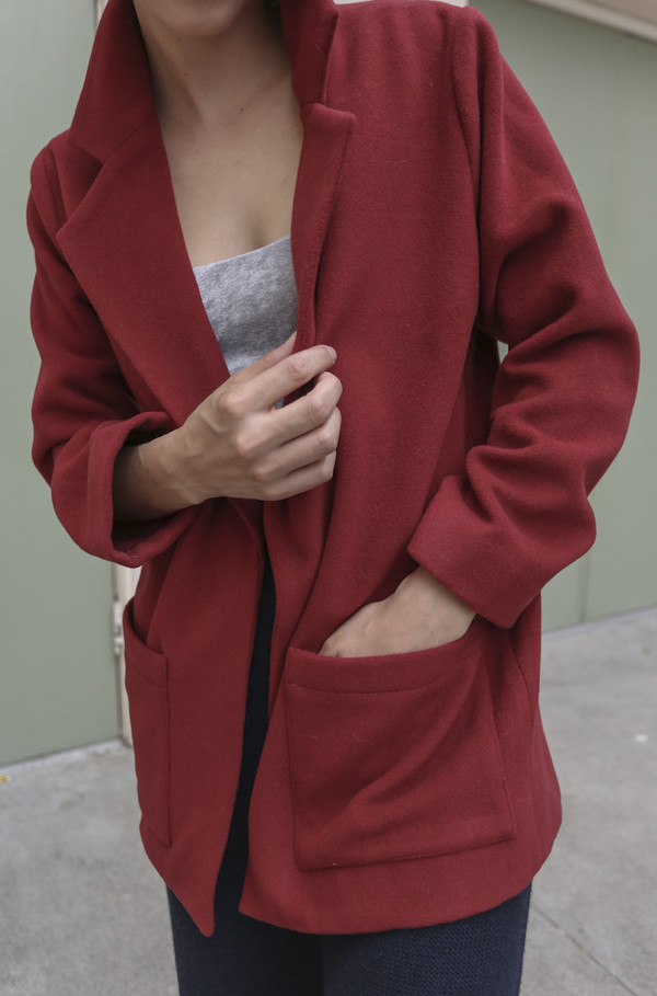 LIKE Carly Blazer in Burgundy LIKE Carly Blazer in Burgundy