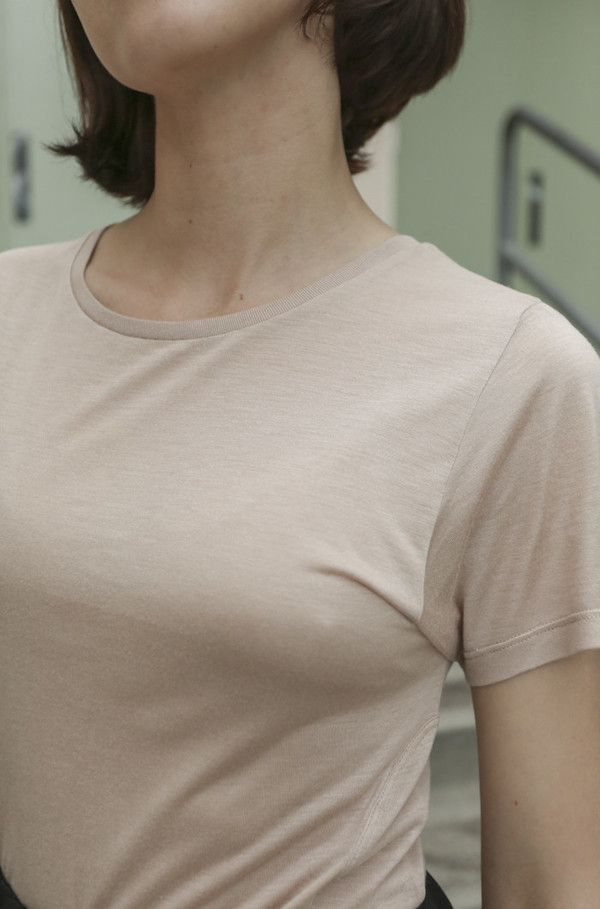 Baserange Tee Bodysuit in Nude Baserange Tee Bodysuit in Nude