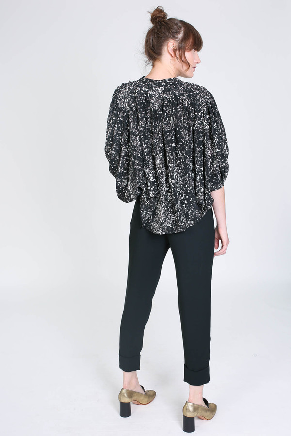 No.6 Store Circle blouse in black/white spray No.6 Store Circle blouse in black/white spray