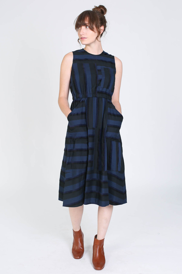 Rachel Comey Fond striped dress in night Rachel Comey Fond striped dress in night