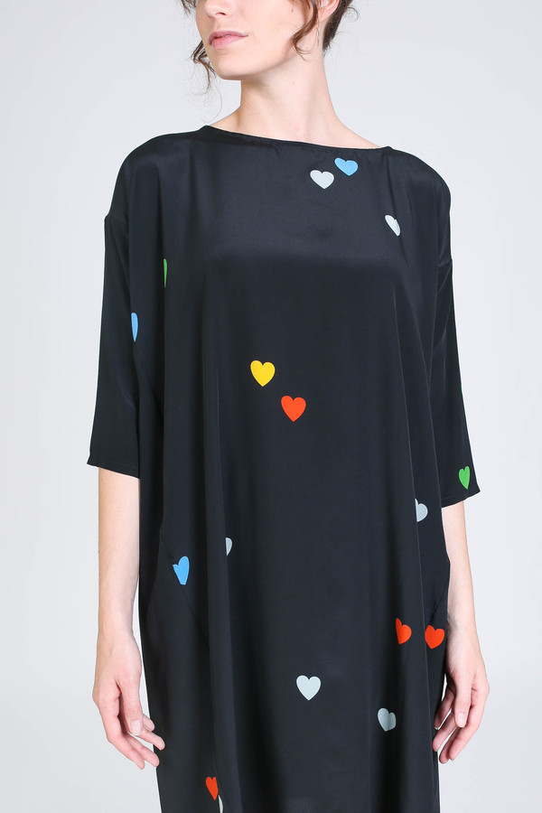 Creatures of Comfort Roman dress in heart print Creatures of Comfort Roman dress in heart print