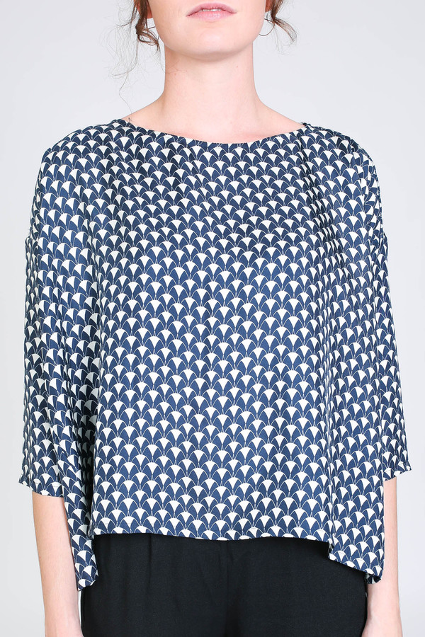 Creatures of Comfort Romy top in herrend print Creatures of Comfort Romy top in herrend print