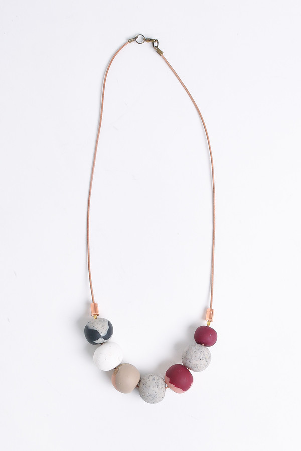 Peppertrain The jessie mini necklace in stone/bordeaux Peppertrain The jessie mini necklace in stone/bordeaux
