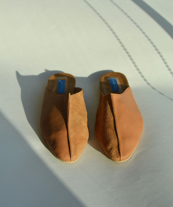 Proud Mary Tan Moroccan Leather Slide Proud Mary Tan Moroccan Leather Slide