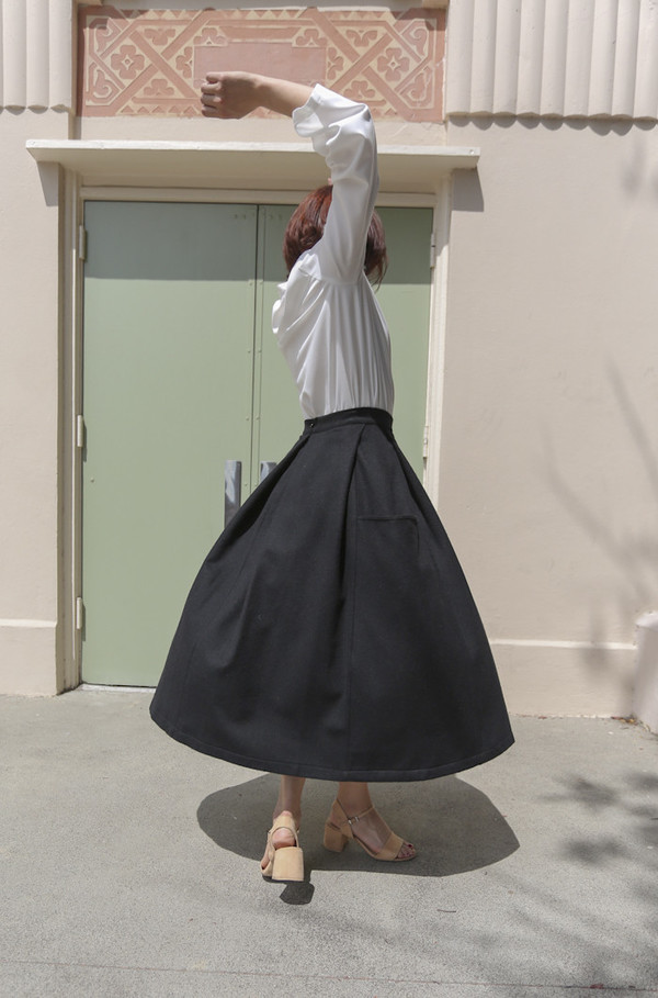 Wolcott : Takemoto Gladys Skirt in Black Wolcott : Takemoto Gladys Skirt in Black
