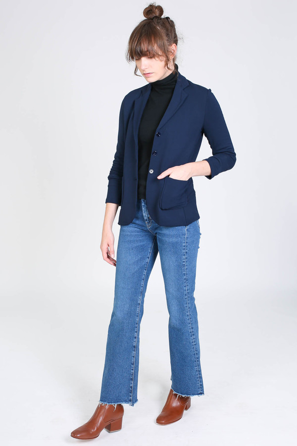 Majestic French terry blazer in marine Majestic French terry blazer in marine