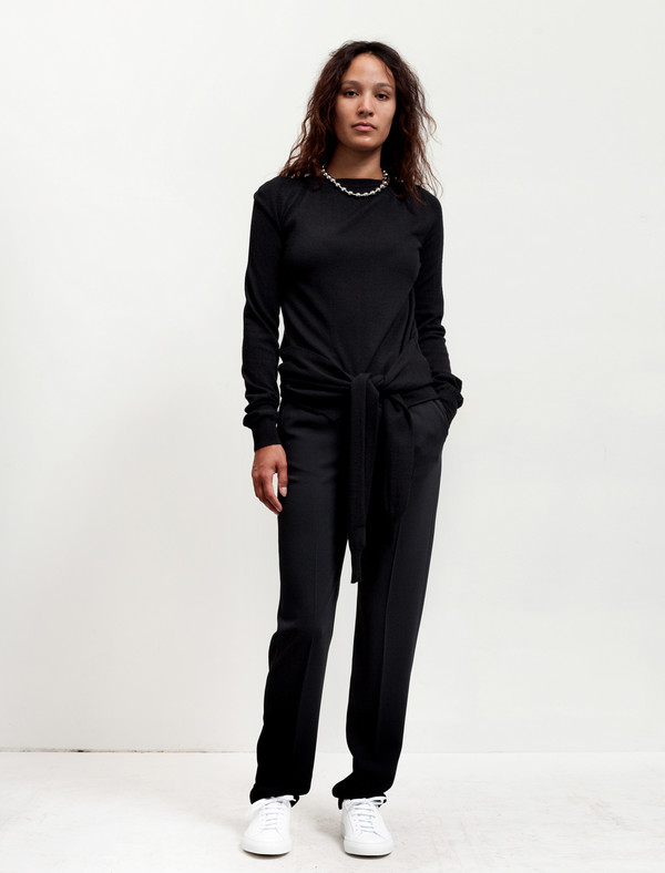 MM6 by Maison Margiela Womens Fluid Classic Trousers Black MM6 by Maison Margiela Womens Fluid Classic Trousers Black