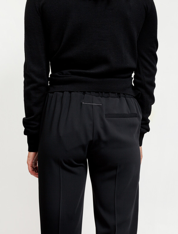 MM6 by Maison Margiela Womens Fluid Classic Trousers Black MM6 by Maison Margiela Womens Fluid Classic Trousers Black